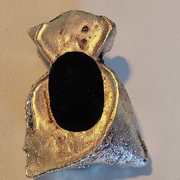 Vintage Turkish Evil Eye Paperweight Silver Metal and Blue Glass - Picture 7 of 9